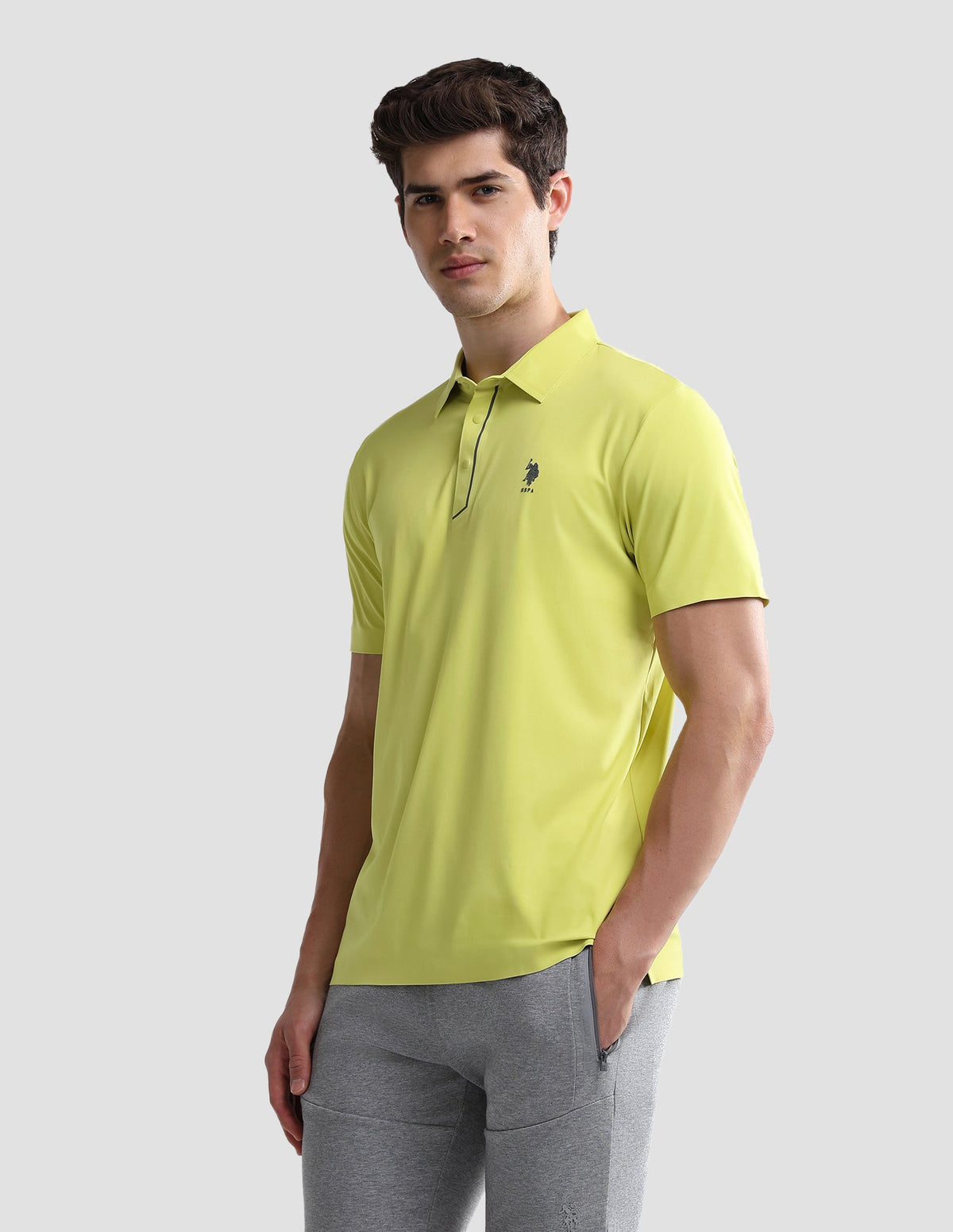 Solid Slim Fit Active Polo Shirt USP0