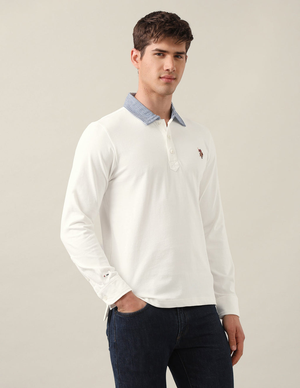 Solid Slim Fit Polo Shirt USP0