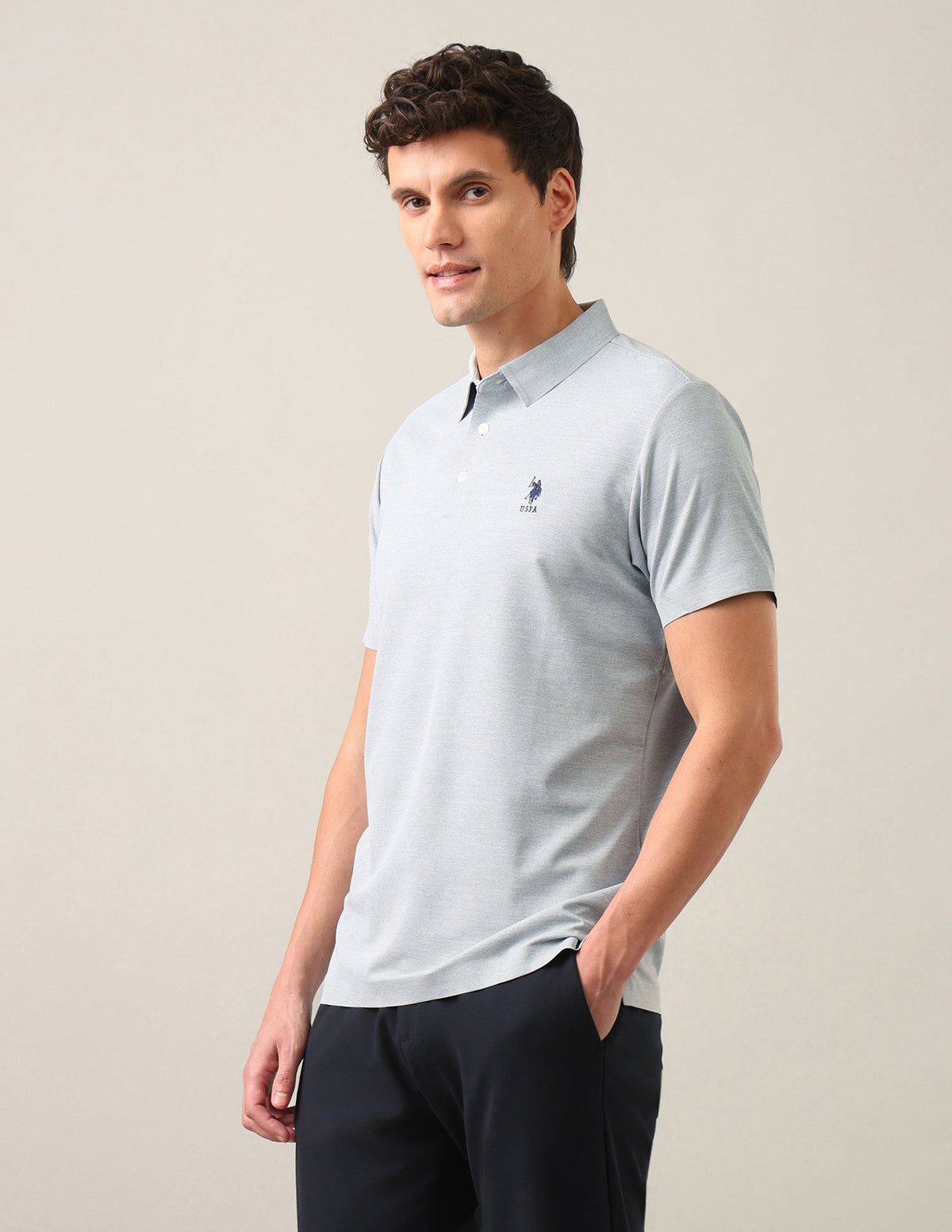 Solid Slim Fit Polo Shirt USP0