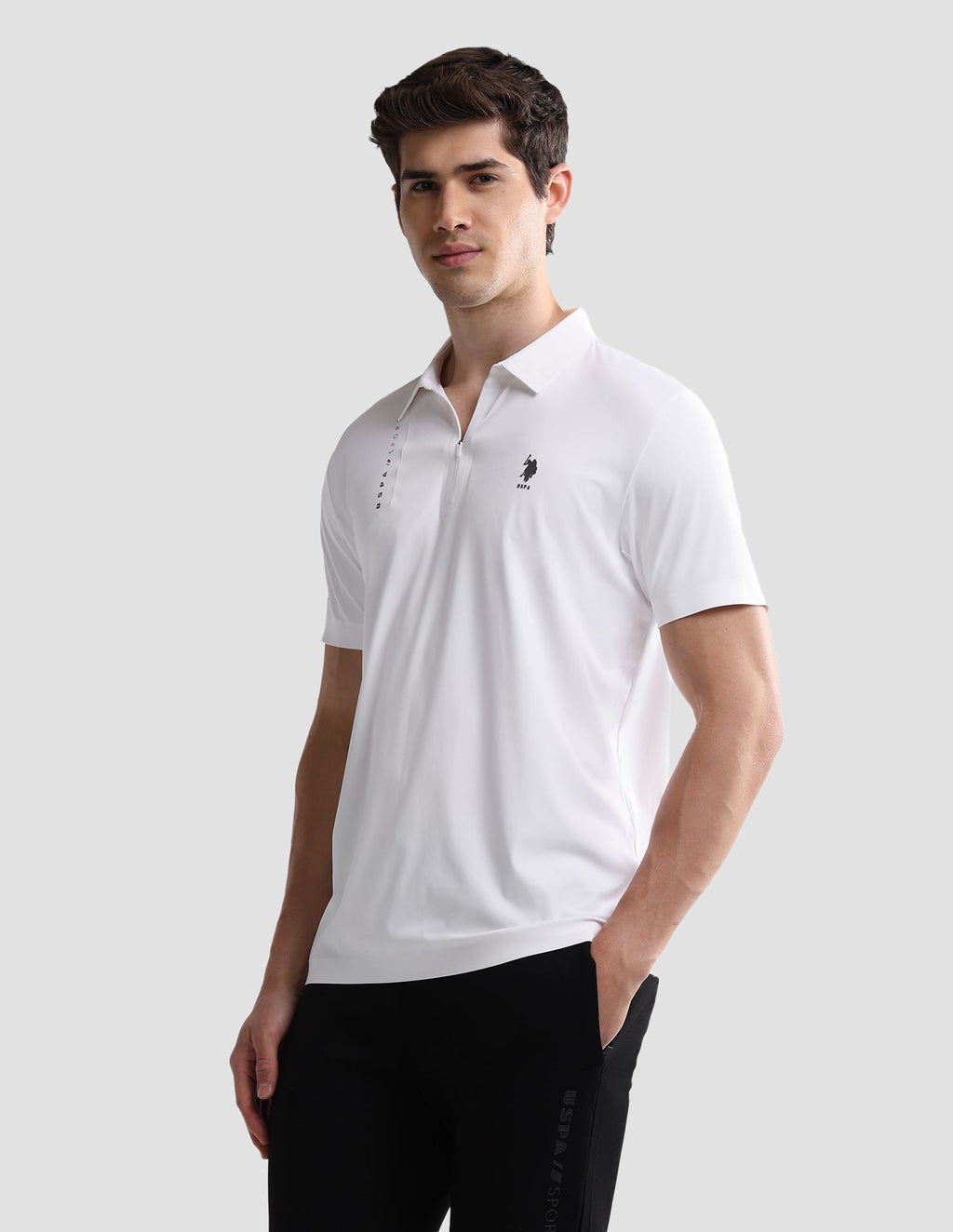 Solid Slim Fit Active Polo Shirt USP0
