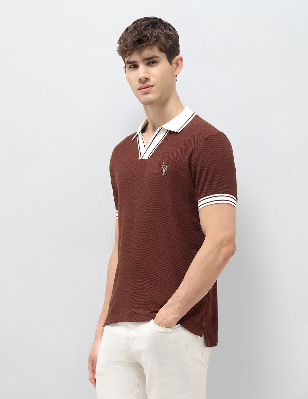 Solid Slim Fit Polo Shirt USP0