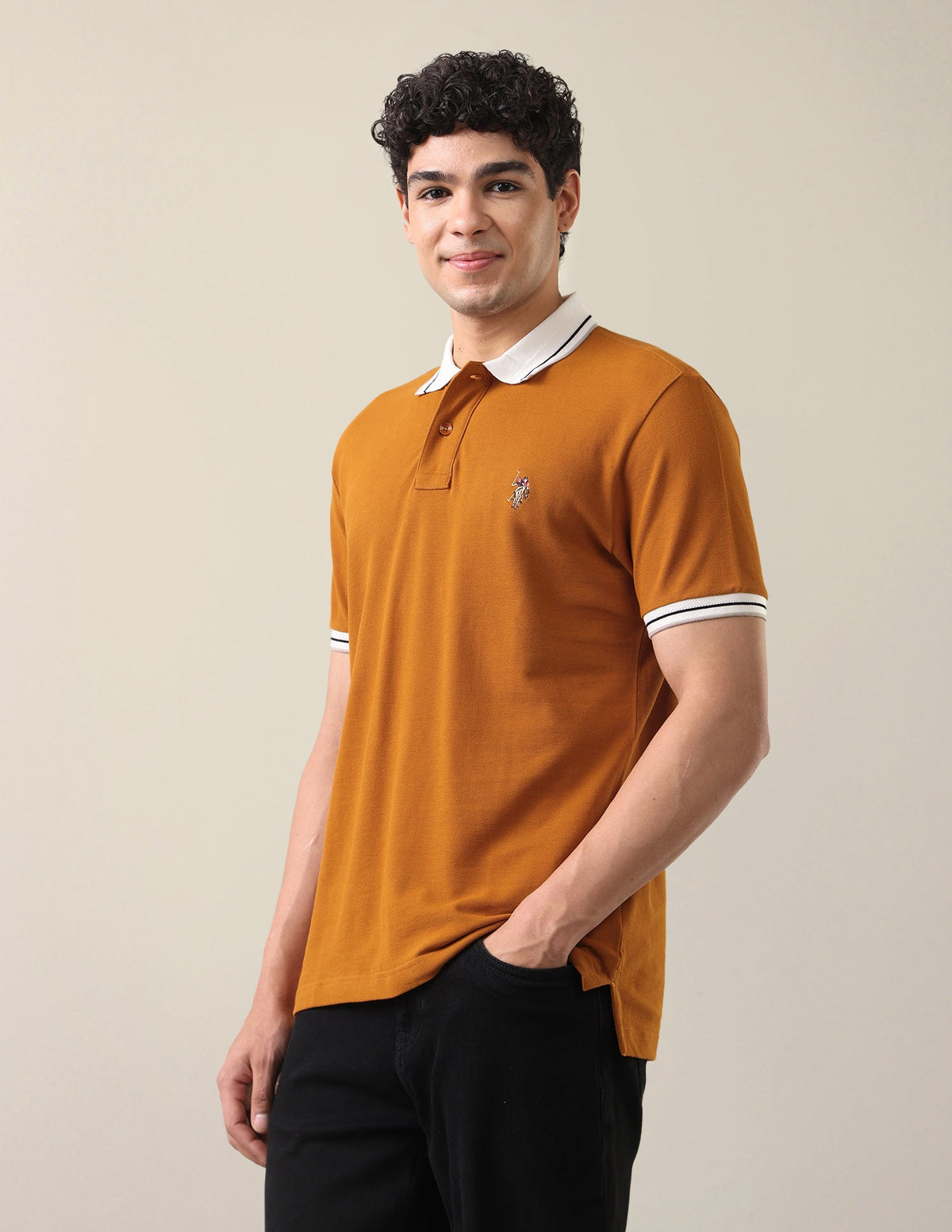 Solid Slim Fit Polo Shirt USP0