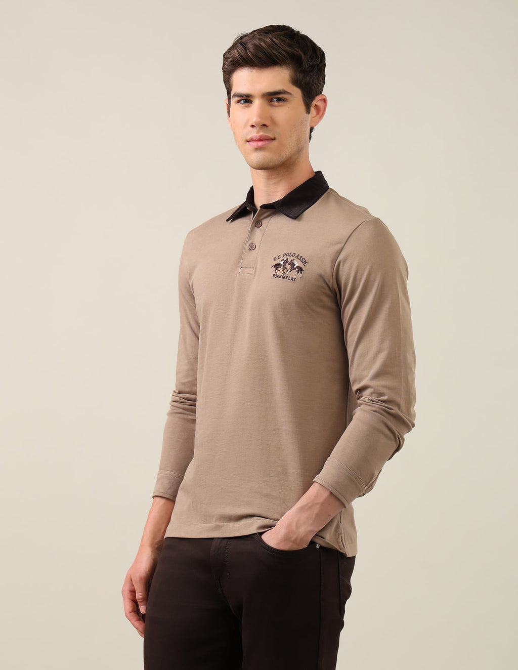Solid Slim Fit Polo Shirt USP0