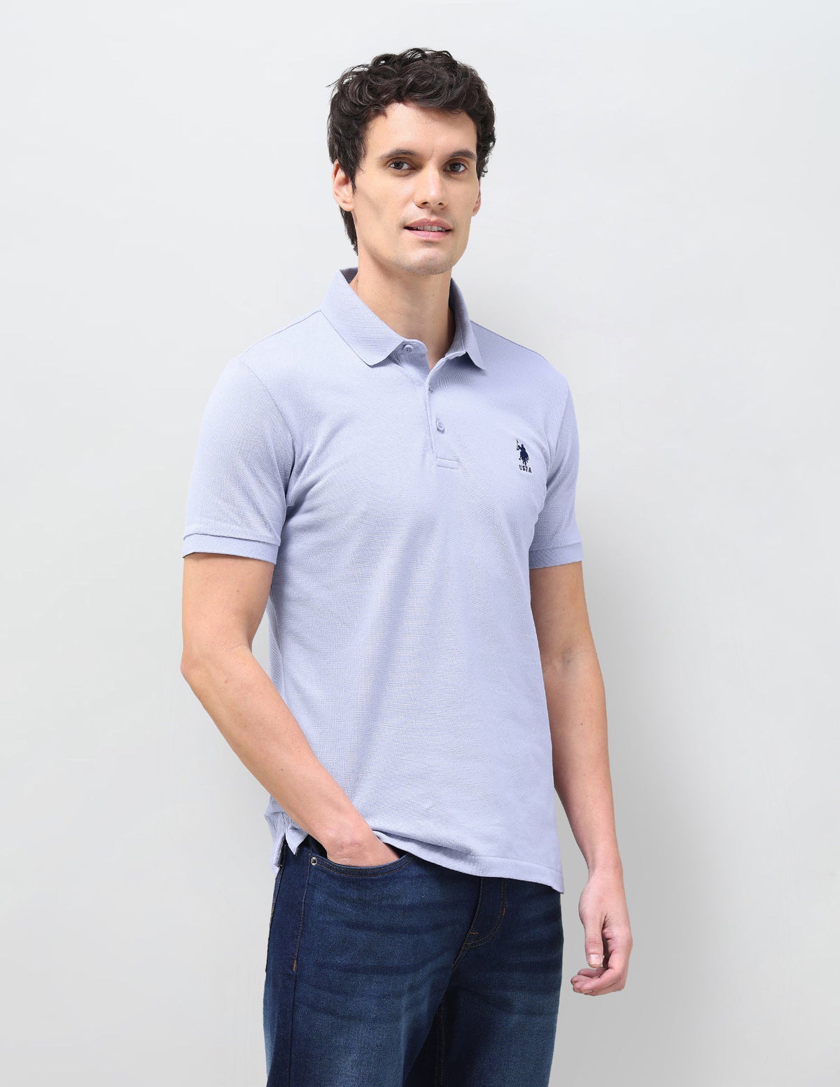 Solid Slim Fit Polo Shirt USP0