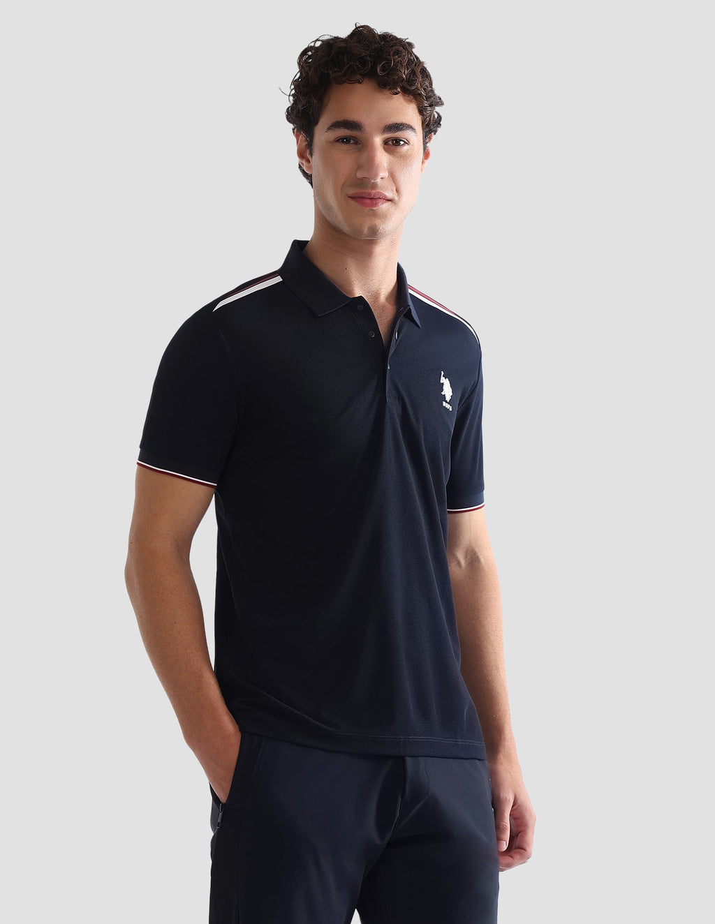 Solid Slim Fit Active Polo Shirt USP0