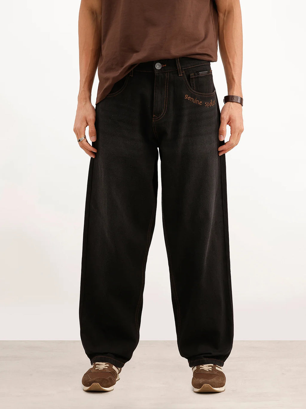 Classic Loose Fit Denim Jeans | Black