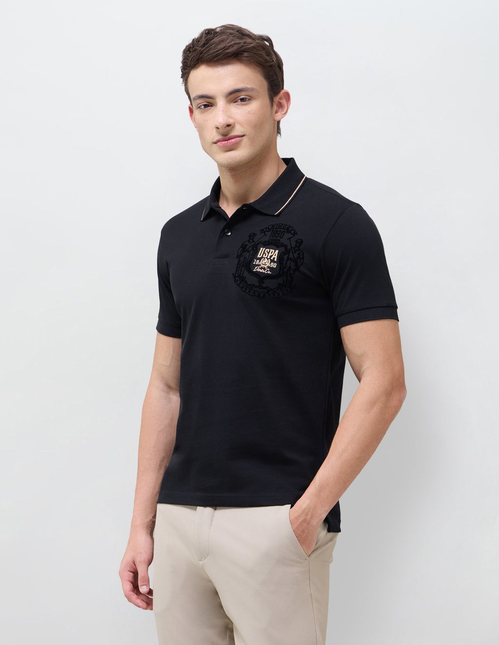 Solid Slim Fit Polo Shirt USP0