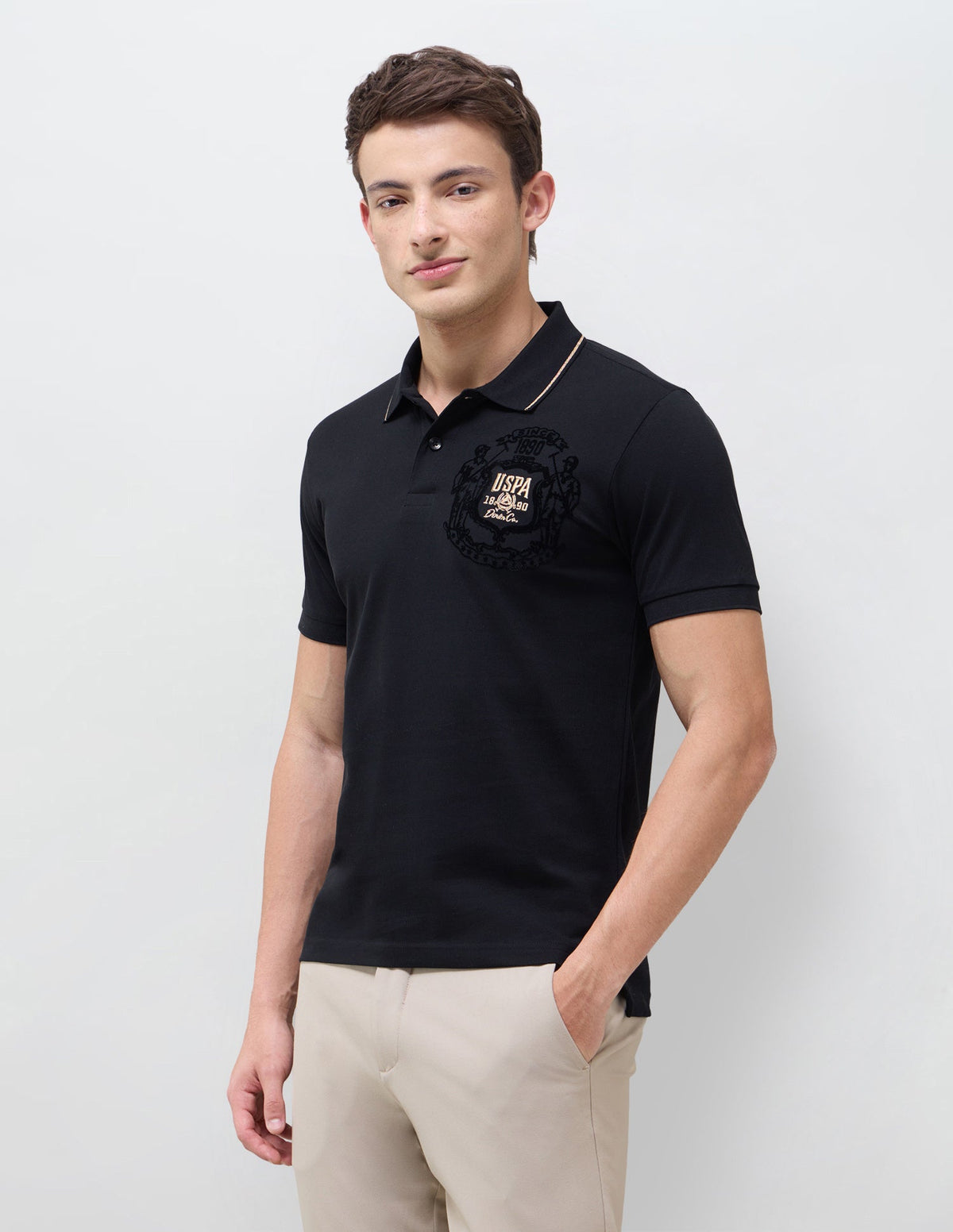 Solid Slim Fit Polo Shirt USP0