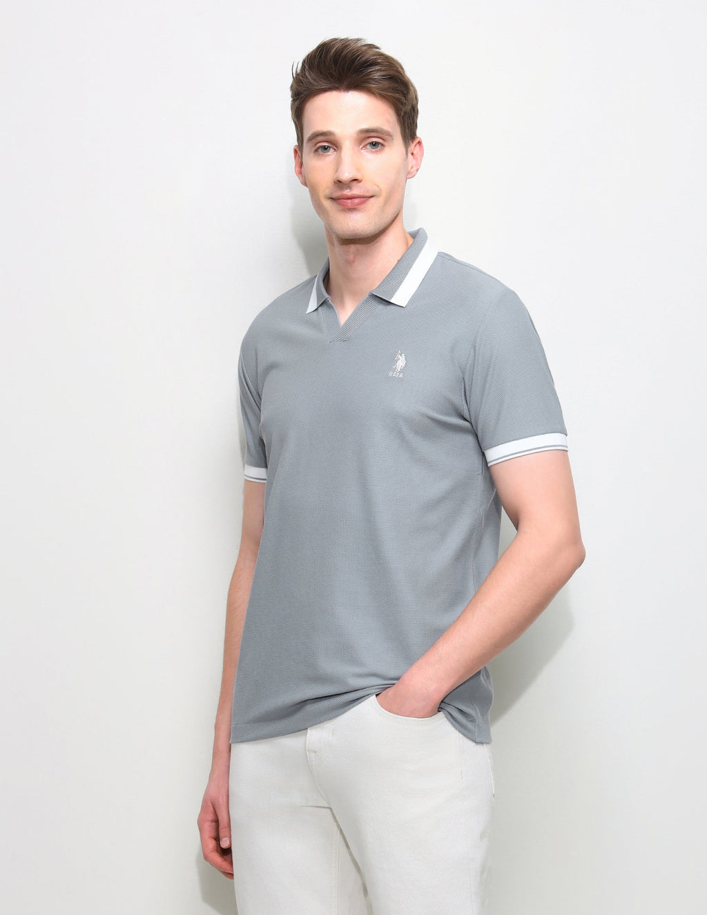 Solid Slim Fit Polo Shirt USP0