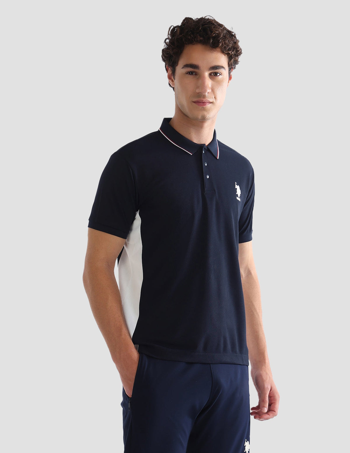 Solid Slim Fit Active Polo Shirt USP0