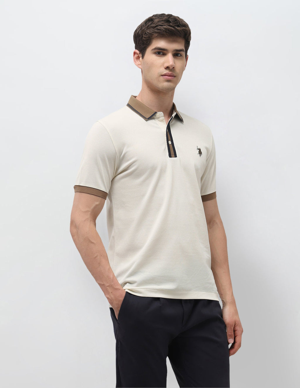 Solid Slim Fit Polo Shirt USP0