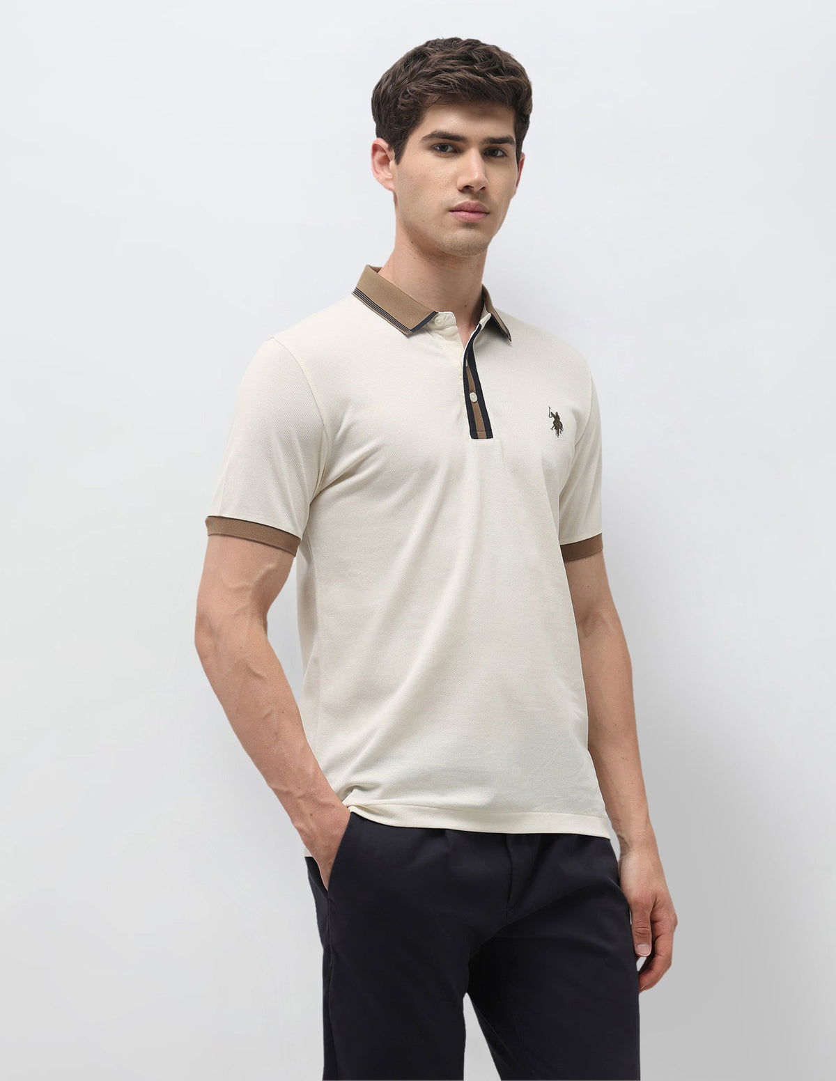 Solid Slim Fit Polo Shirt USP0
