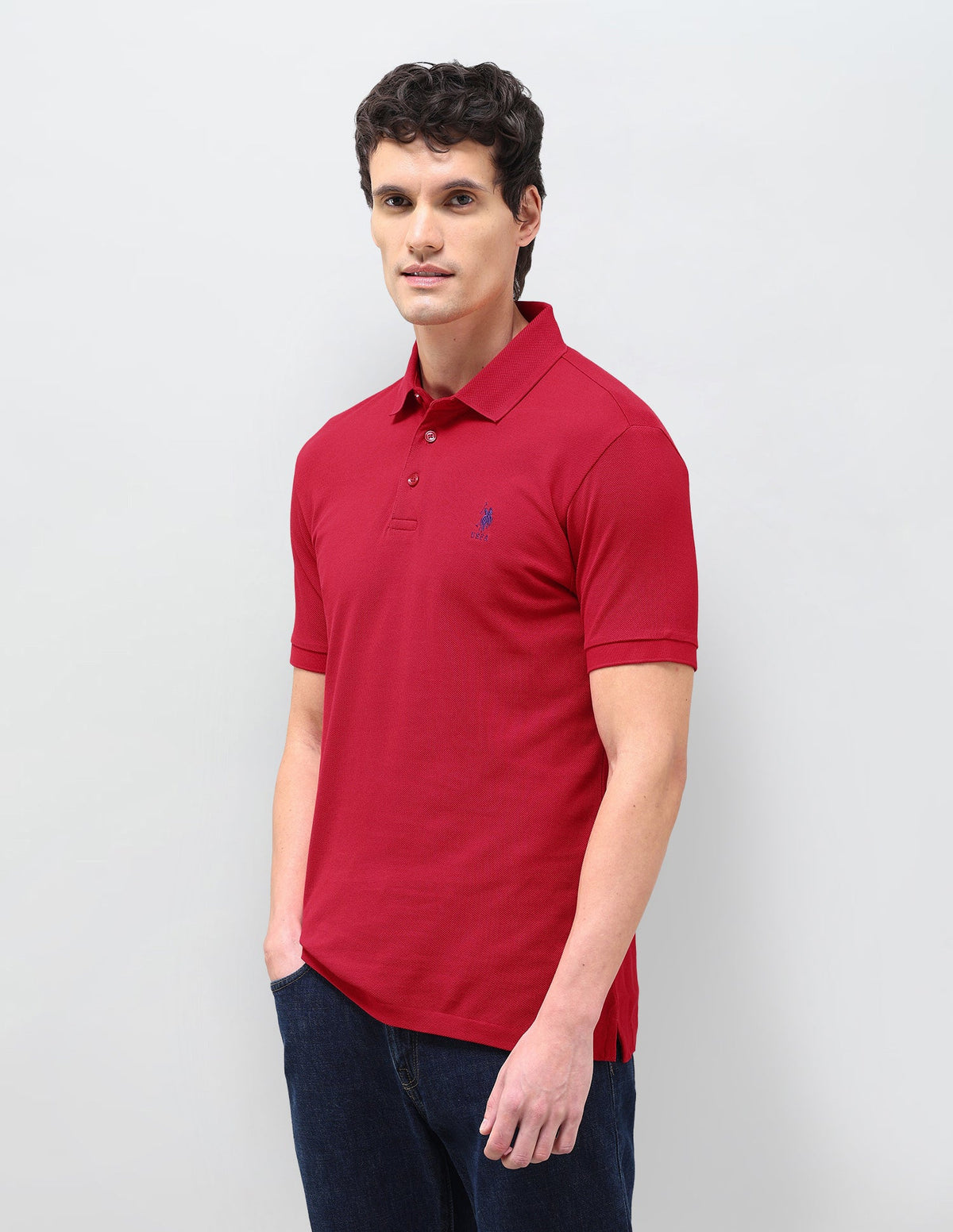 Solid Slim Fit Polo Shirt USP0