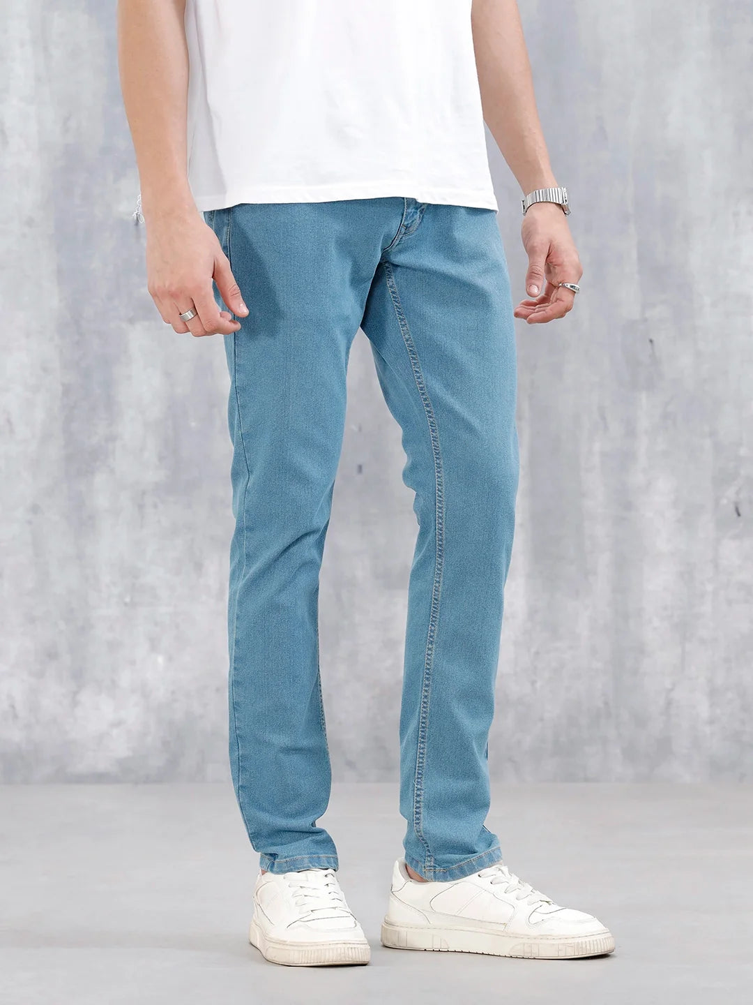 Men's Casual Slim Fit Jeans | Med Stone