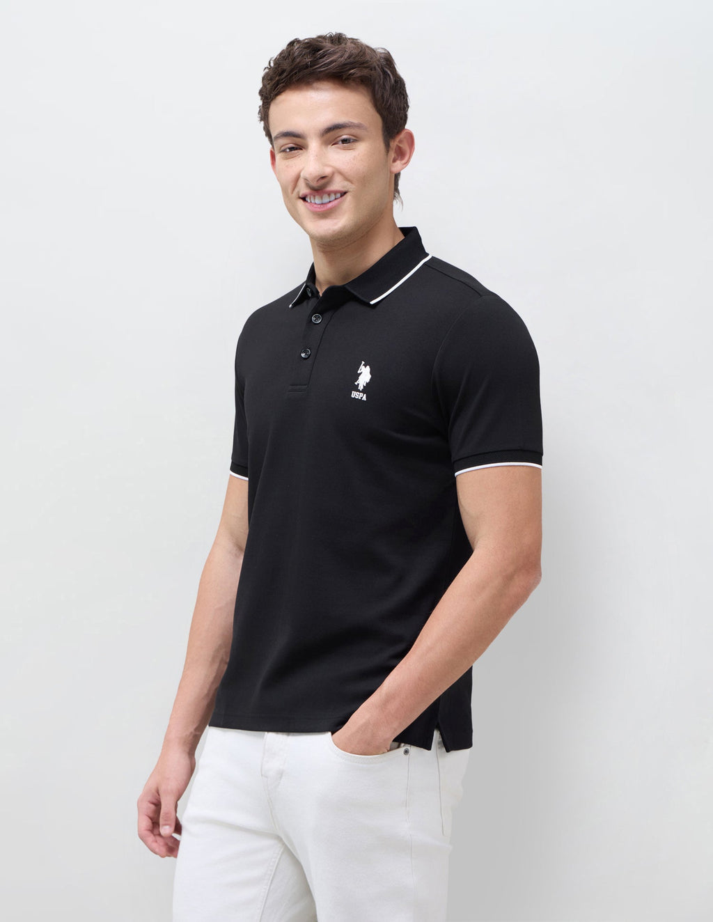 Solid Slim Fit Polo Shirt USP0