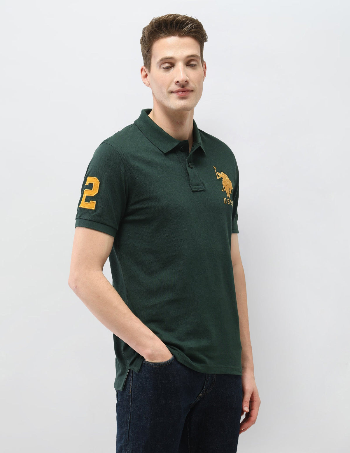 Solid Slim Fit Polo Shirt USP0