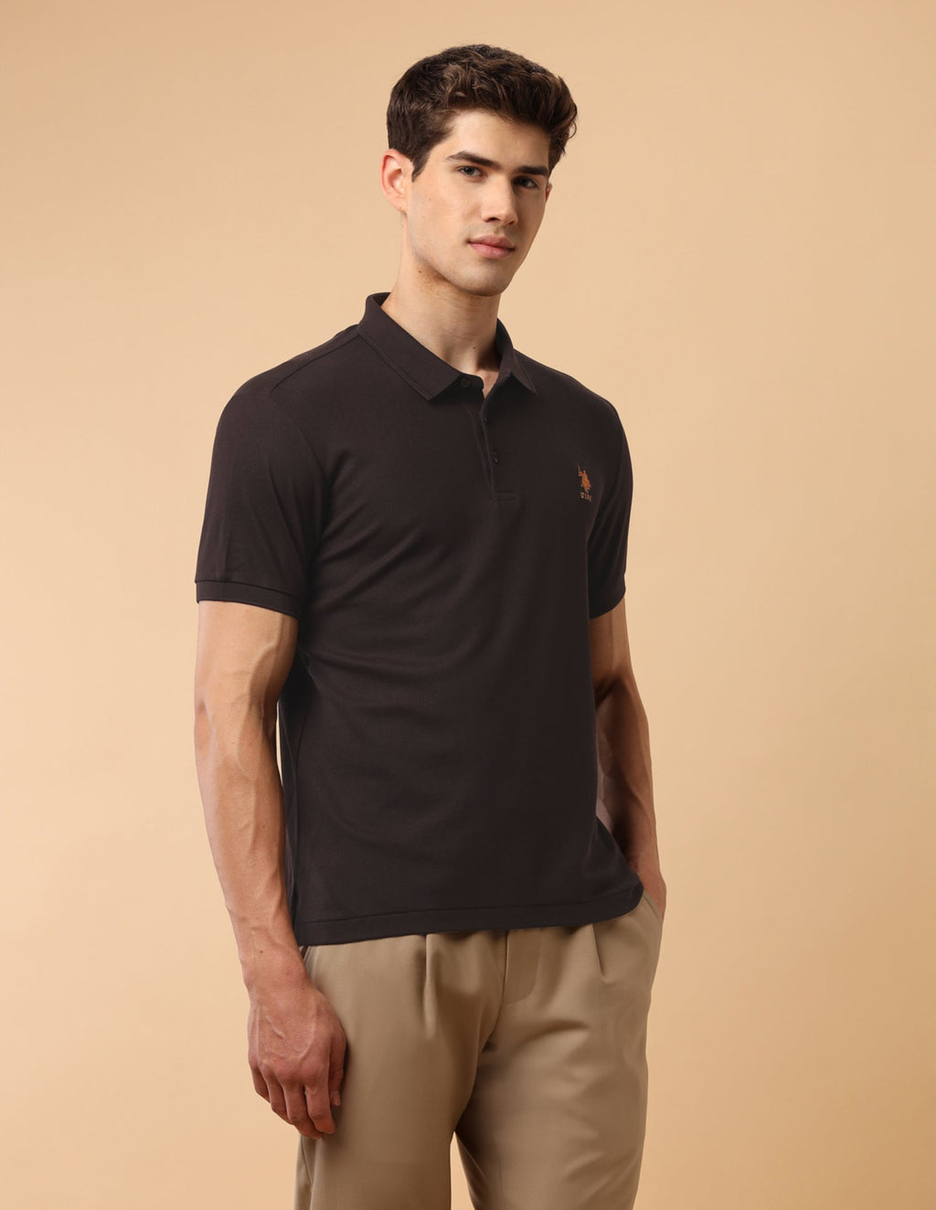 Solid Slim Fit Polo Shirt USP0