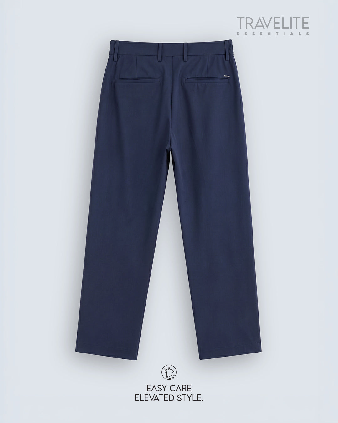 Travelite Straight Fit Trousers | Essential | Navy Blue