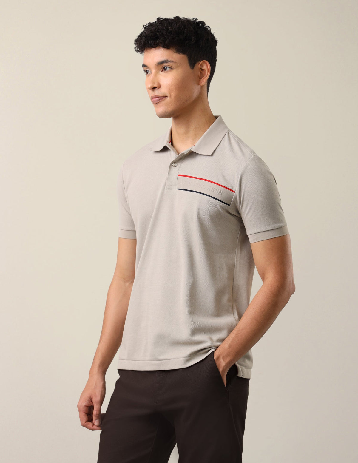 Solid Slim Fit Polo Shirt USP0