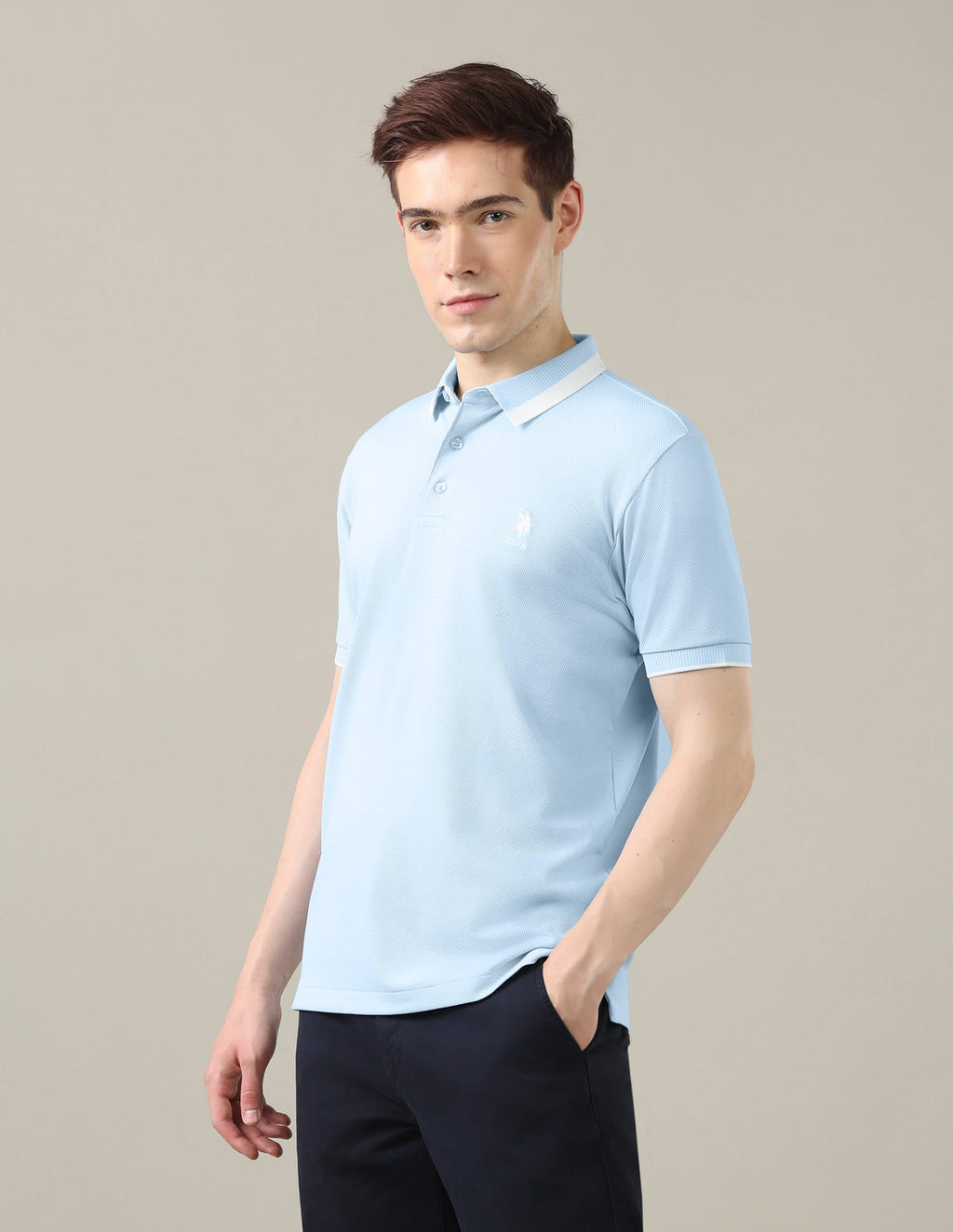 Solid Slim Fit Polo Shirt USP0