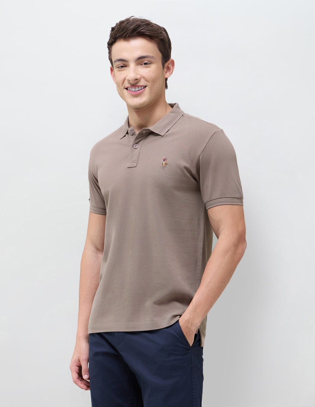 Solid Slim Fit Polo Shirt USP0