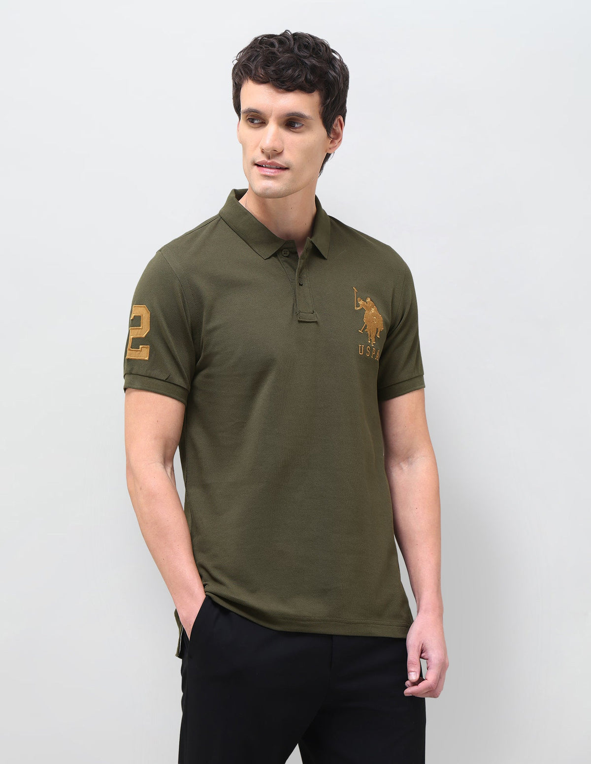 Solid Slim Fit Polo Shirt USP0