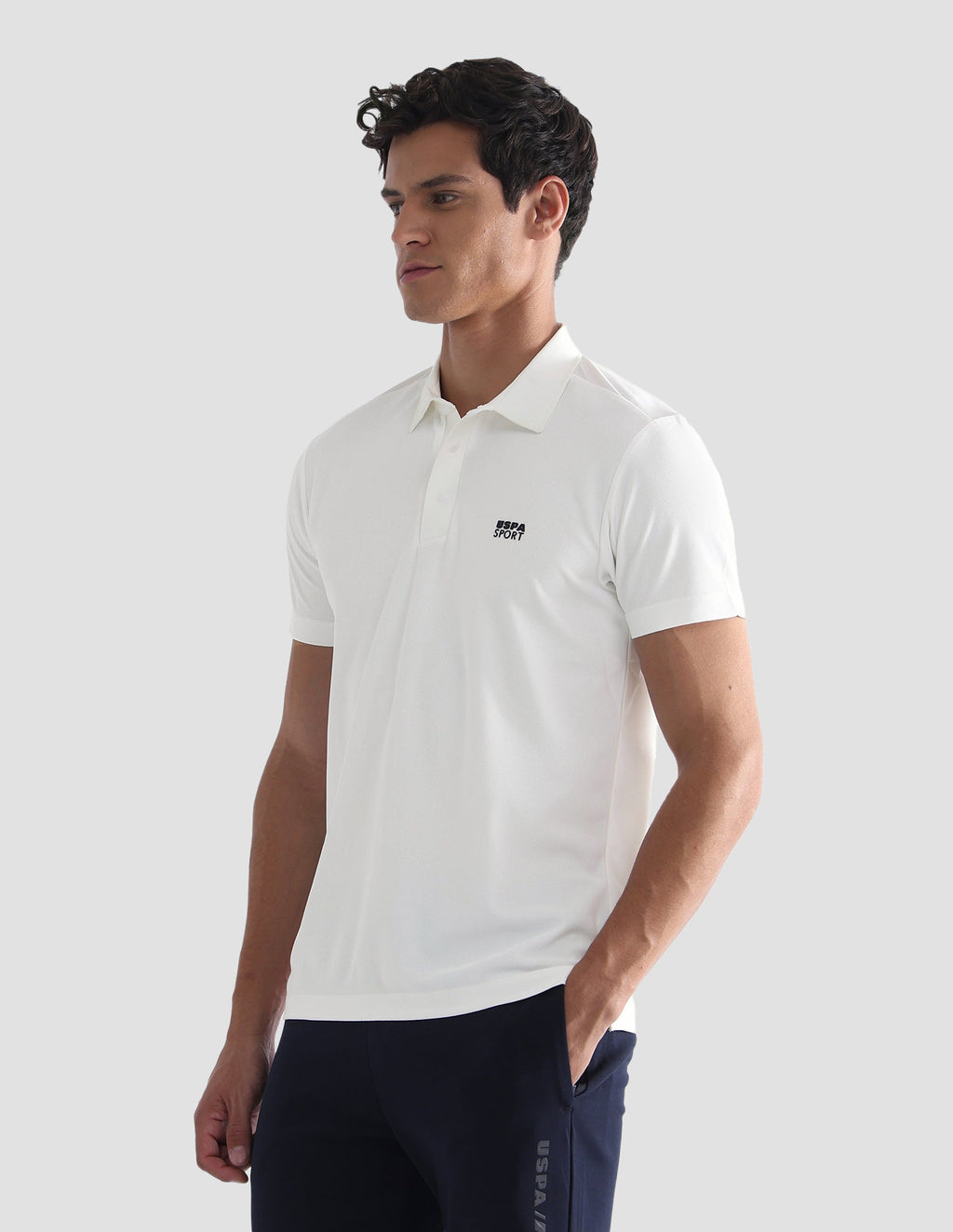 Solid Slim Fit Active Polo Shirt USP0