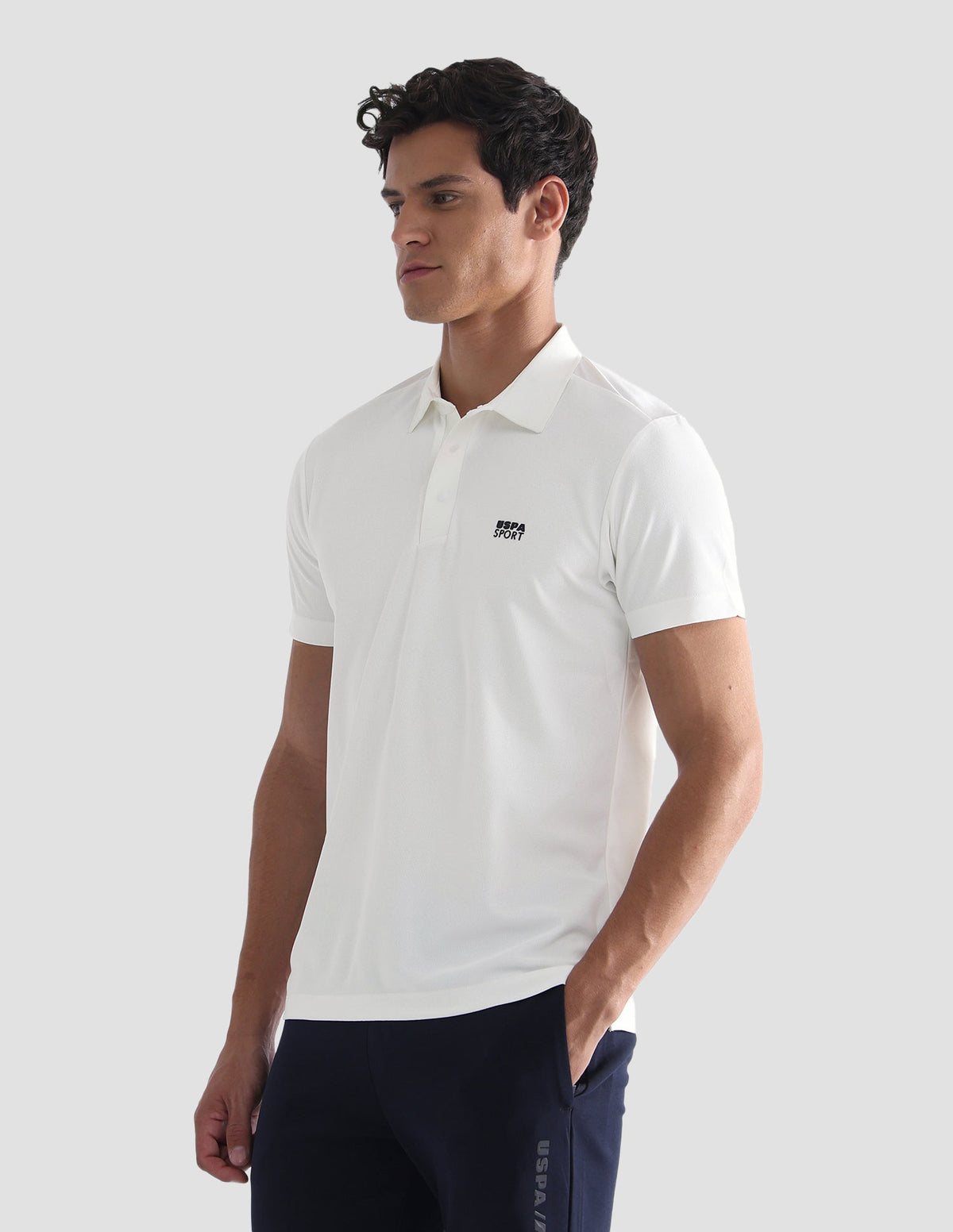Solid Slim Fit Active Polo Shirt USP0