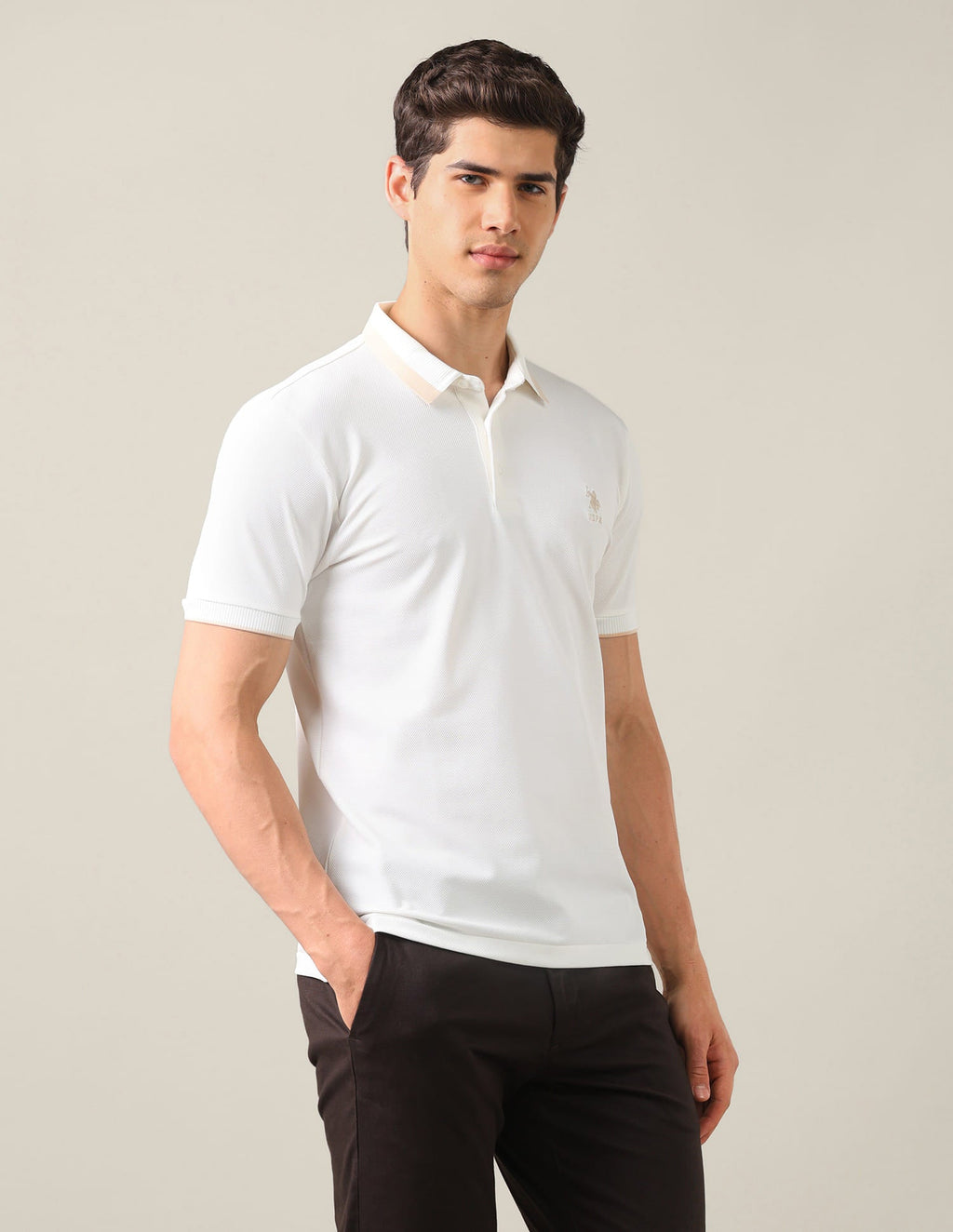 Solid Slim Fit Polo Shirt USP0