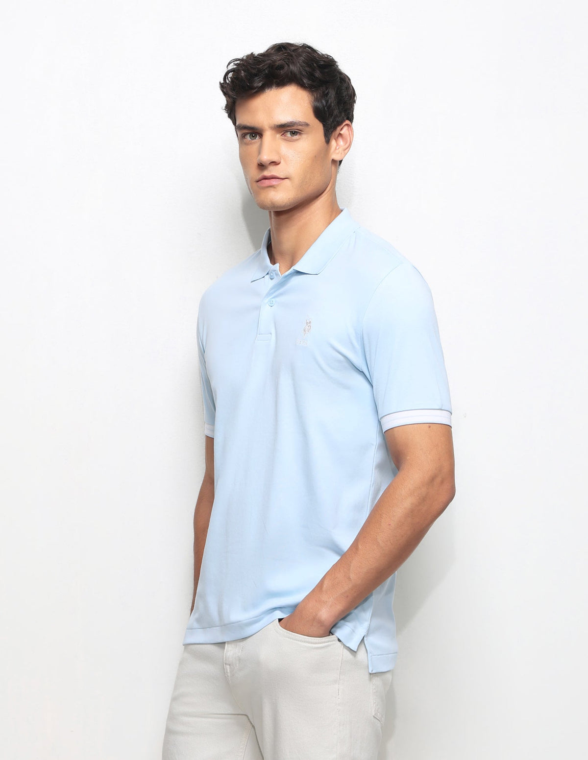 Solid Slim Fit Polo Shirt USP0