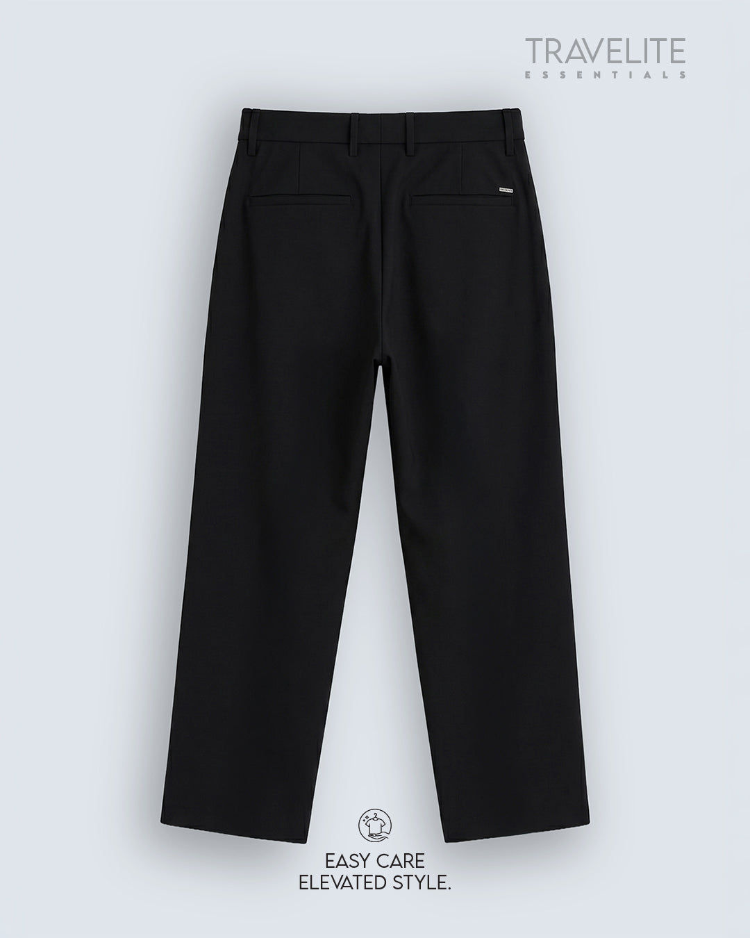 Travelite Straight Fit Trousers | Essential | Black
