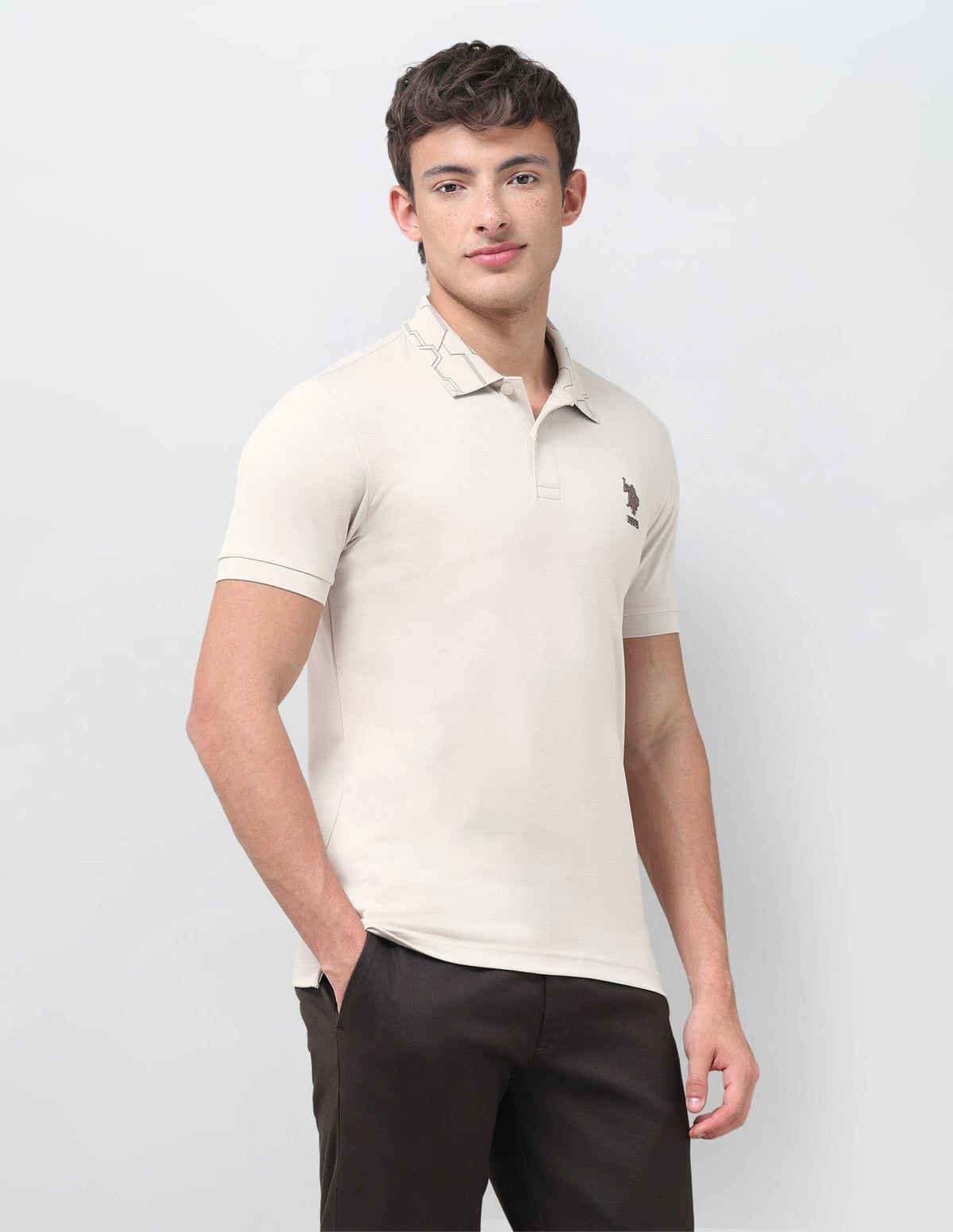 Solid Slim Fit Polo Shirt USP0