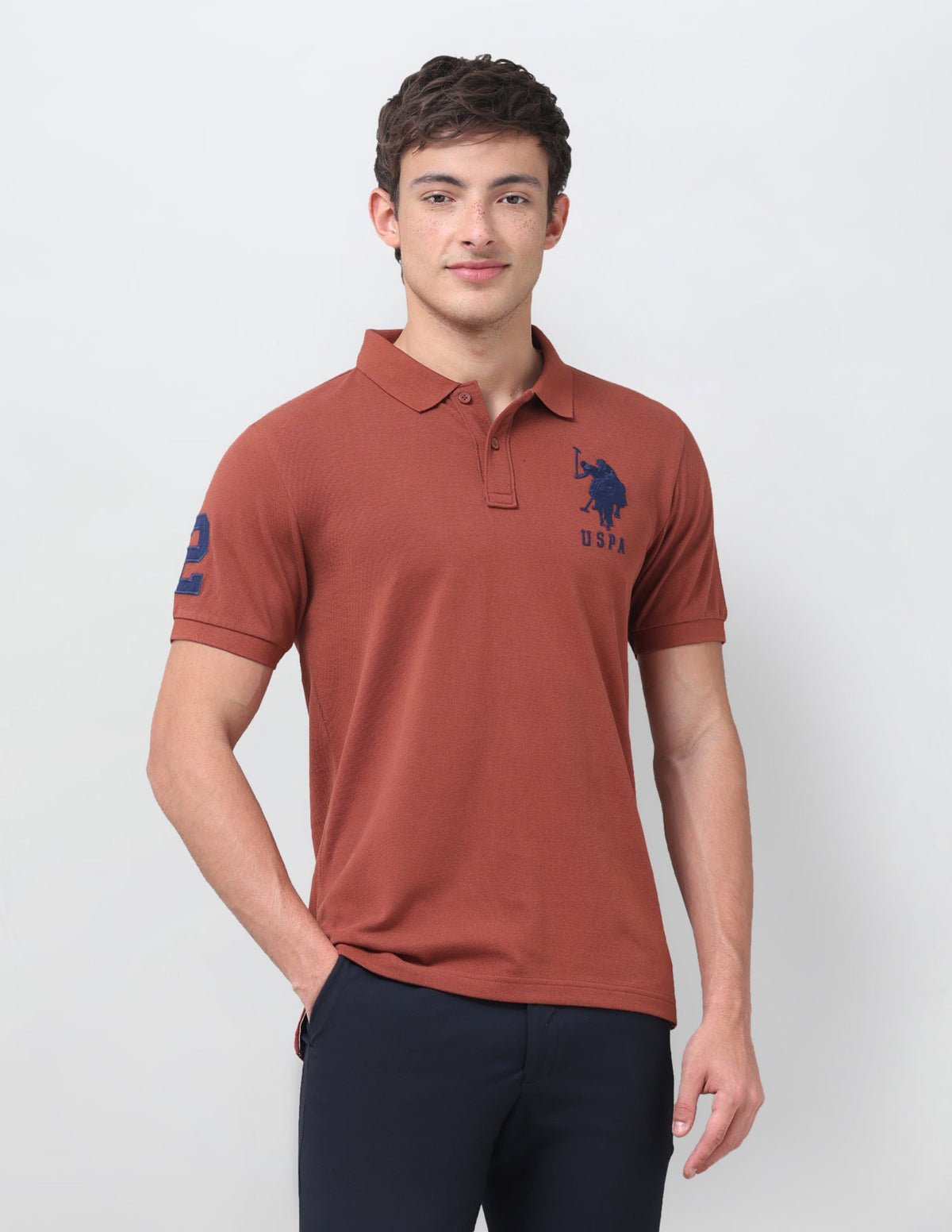 Solid Slim Fit Polo Shirt USP0