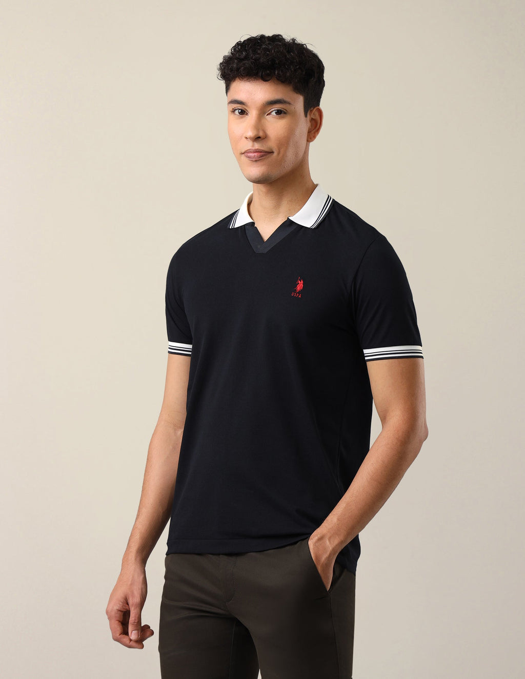 Solid Slim Fit Polo Shirt USP0