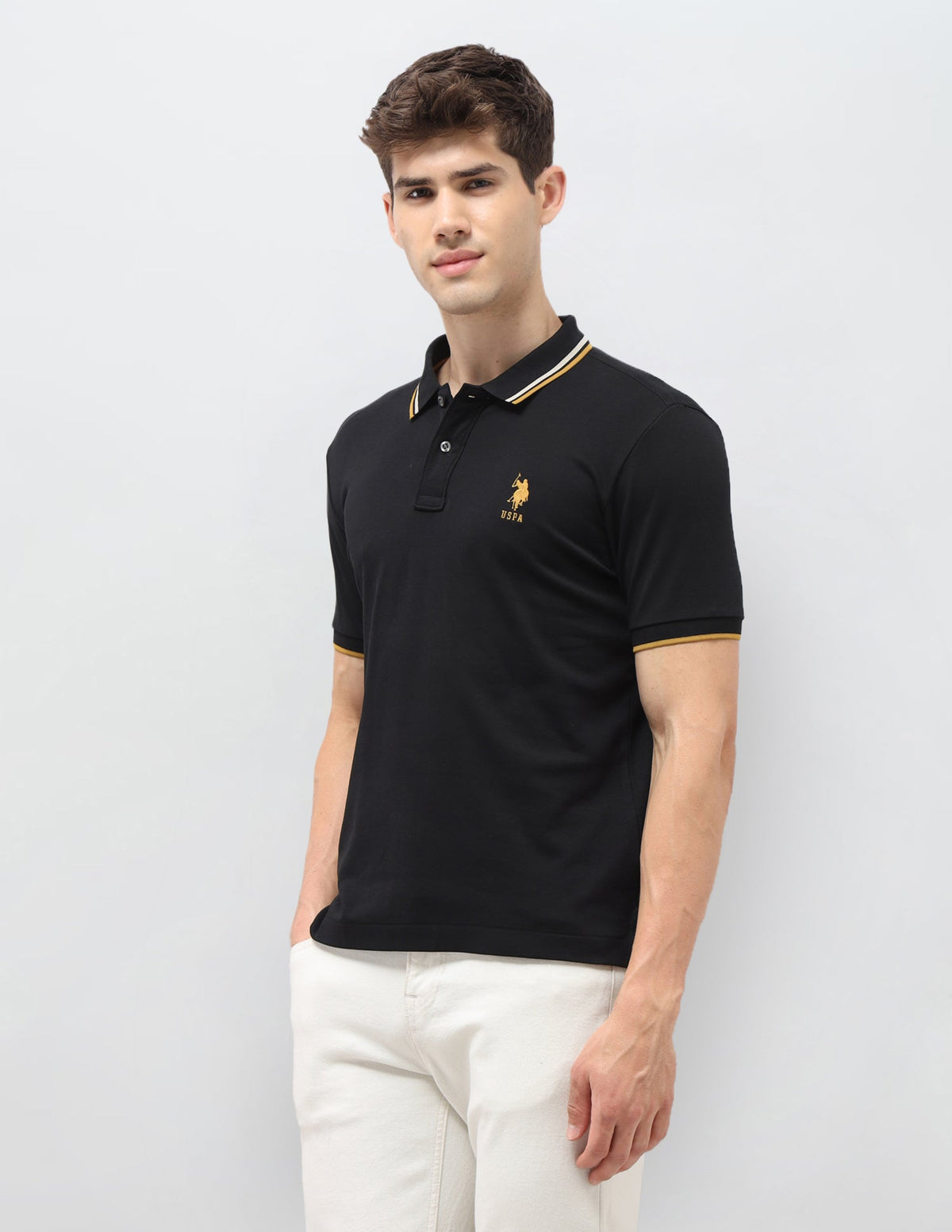 Solid Slim Fit Polo Shirt USP0