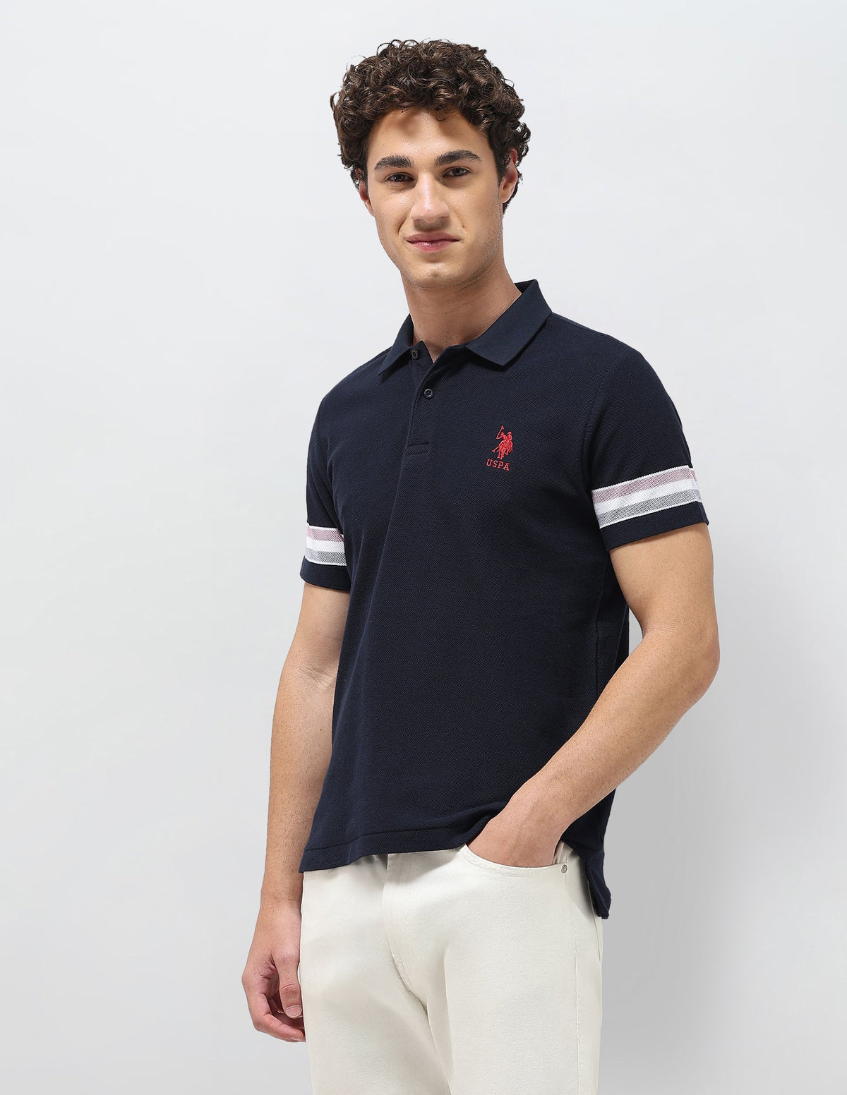 Solid Slim Fit Polo Shirt USP0