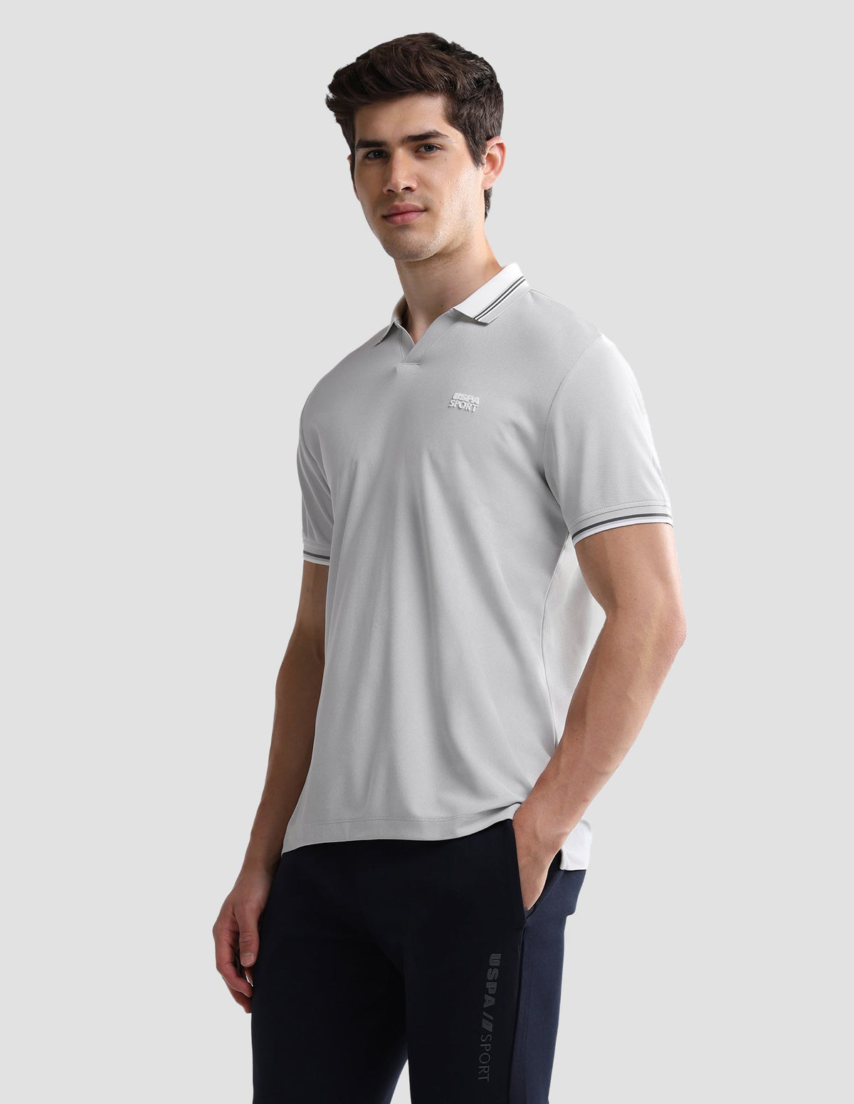 Solid Slim Fit Active Polo Shirt USP0