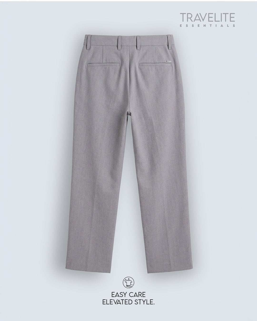Travelite Straight Fit Trousers | Essential | Grey