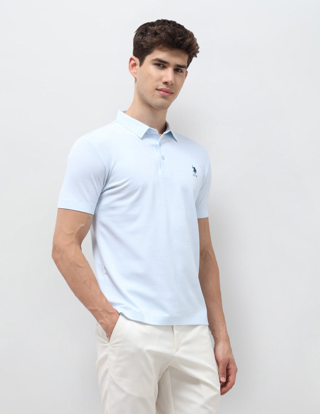 Solid Slim Fit Polo Shirt USP0