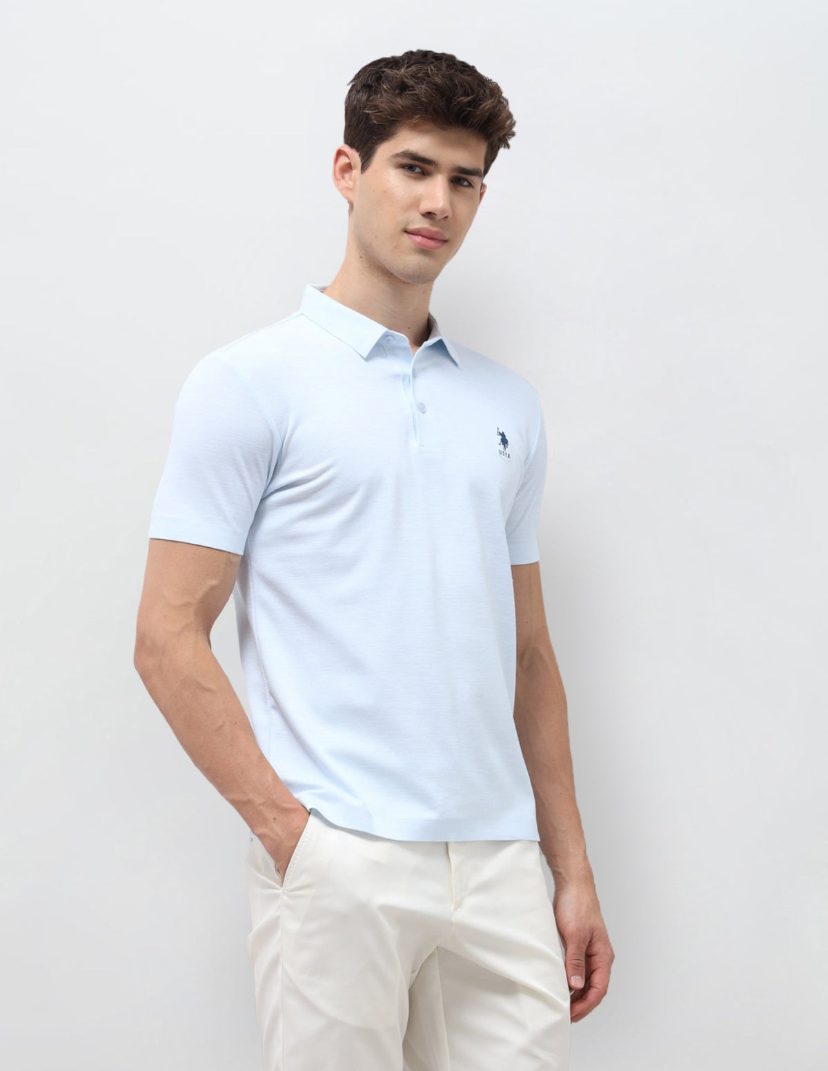 Solid Slim Fit Polo Shirt USP0