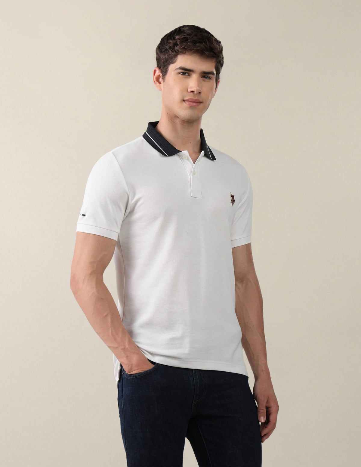 Solid Slim Fit Polo Shirt USP0