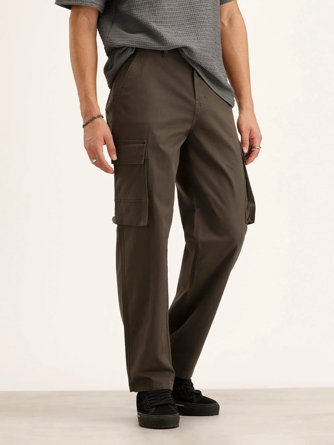 Loose Fit Cargo Trouser | Olive