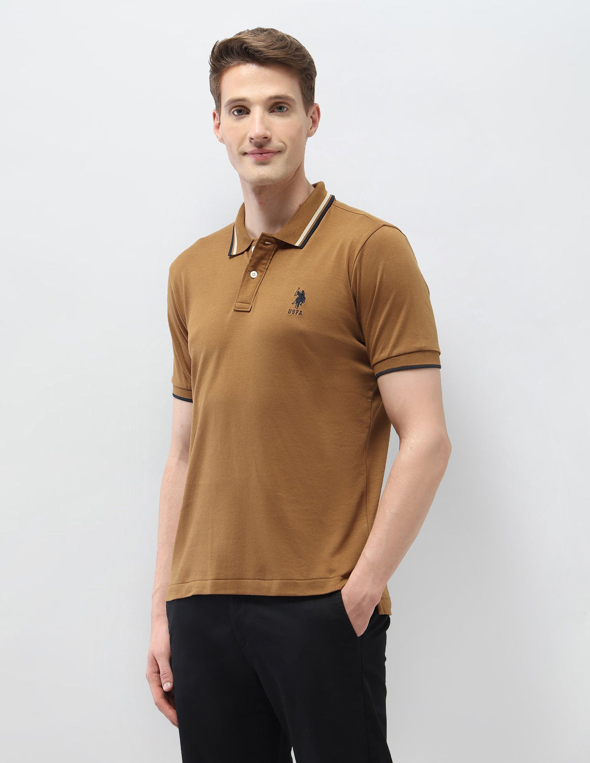 Solid Slim Fit Polo Shirt USP0