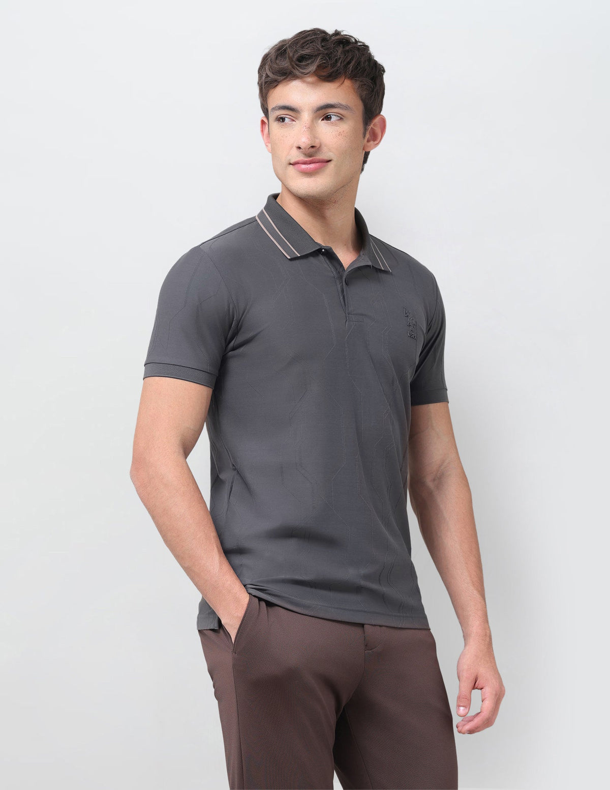 Solid Slim Fit Polo Shirt USP0