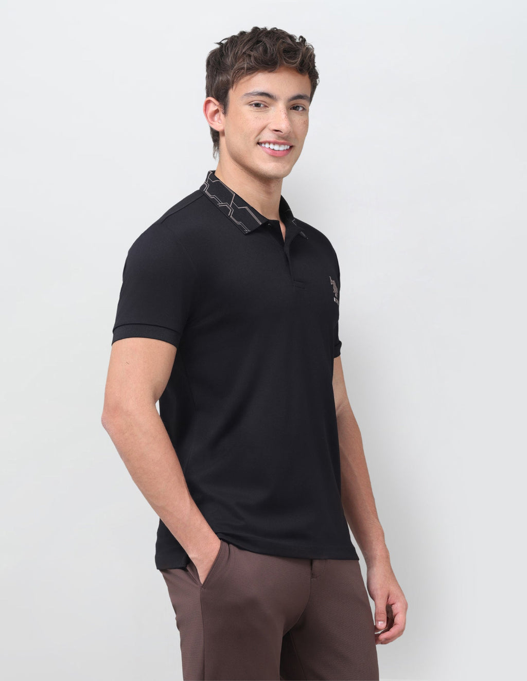 Solid Slim Fit Polo Shirt USP0