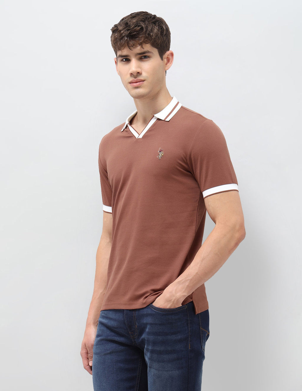 Solid Slim Fit Polo Shirt USP0