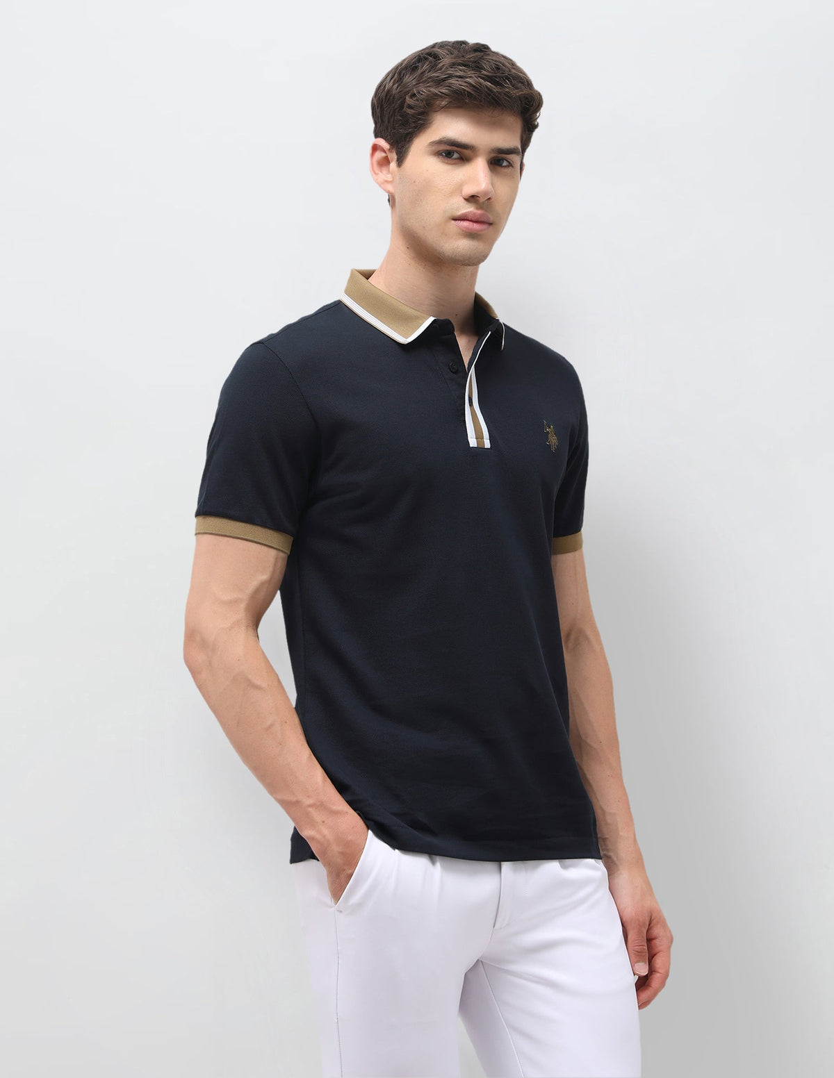 Solid Slim Fit Polo Shirt USP0