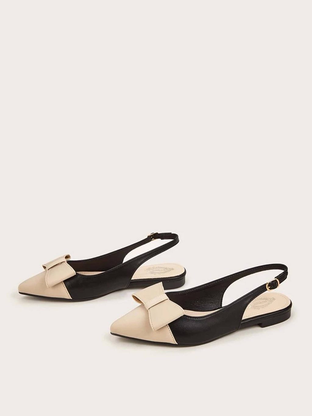 Stylish Uppper Bow Cream Flats For Women And Girls | F61 - view 2