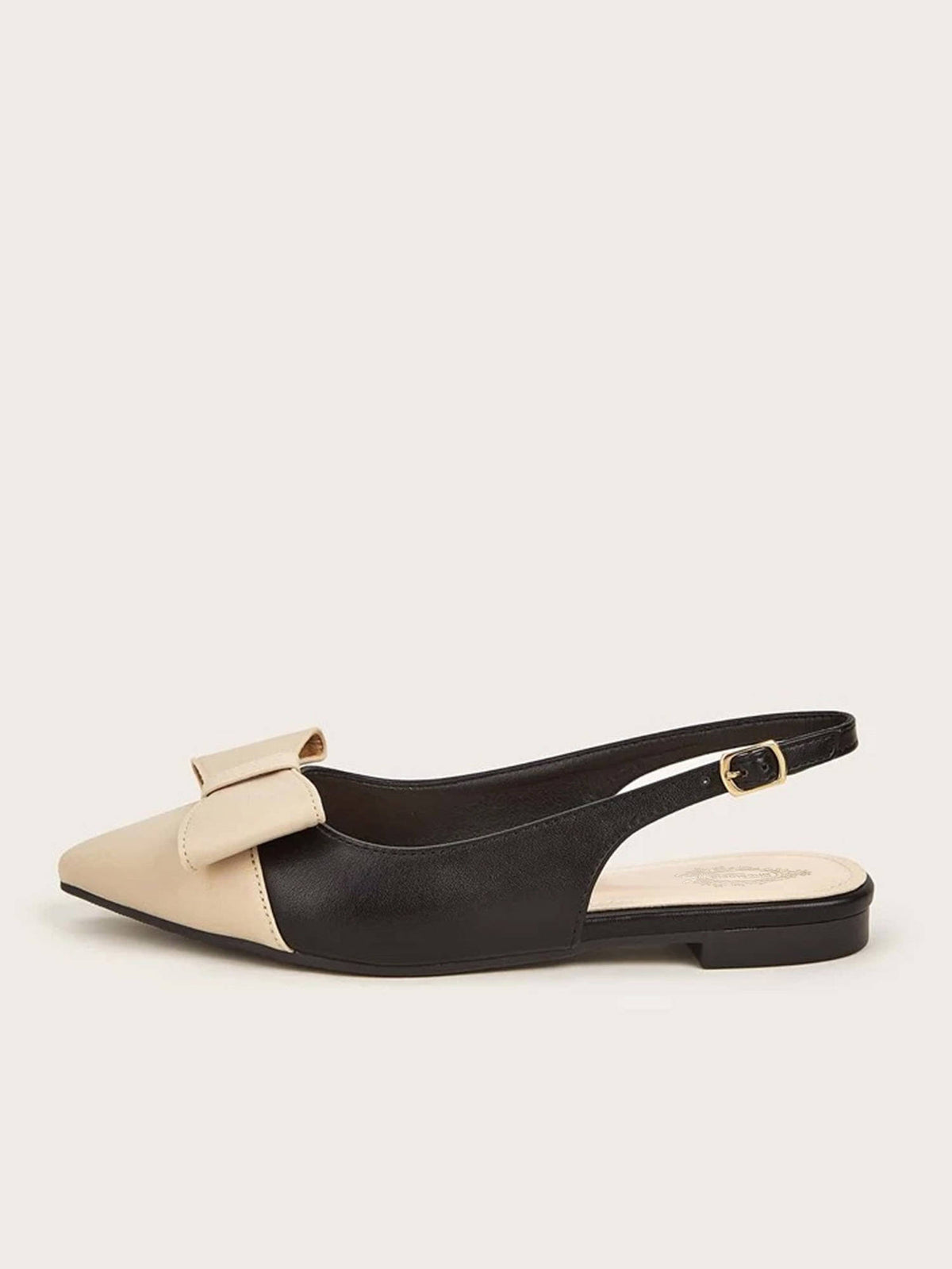 Stylish Uppper Bow Cream Flats For Women And Girls | F61 - view 3