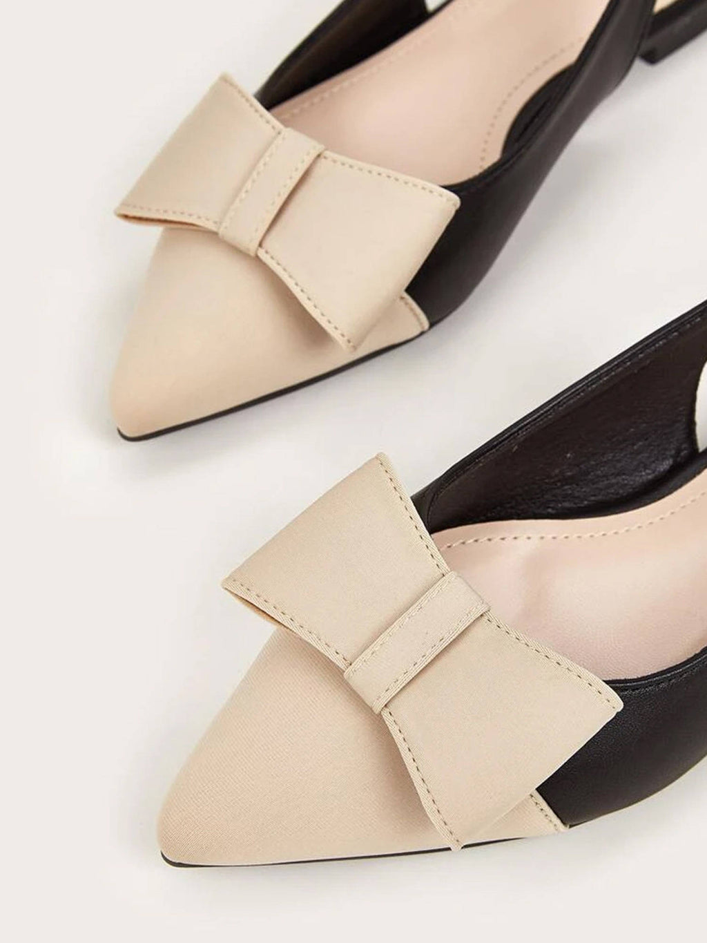 Stylish Uppper Bow Cream Flats For Women And Girls | F61 - view 4